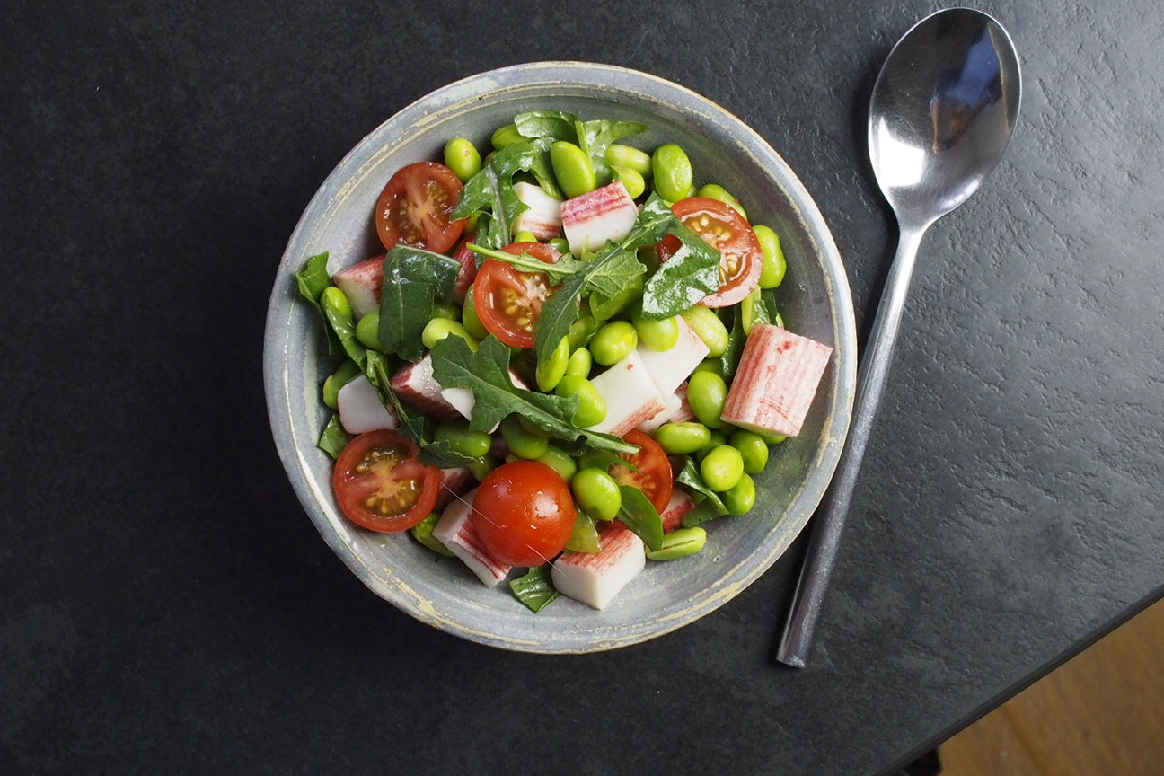 Edamame and Wasabi Rocket Salad